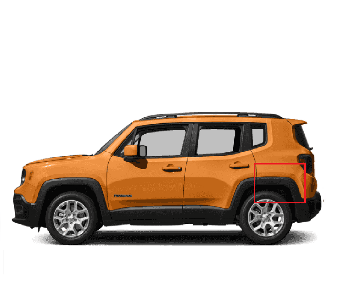 Moldura Abierta de Rueda Trasera para Jeep Renegade 2015