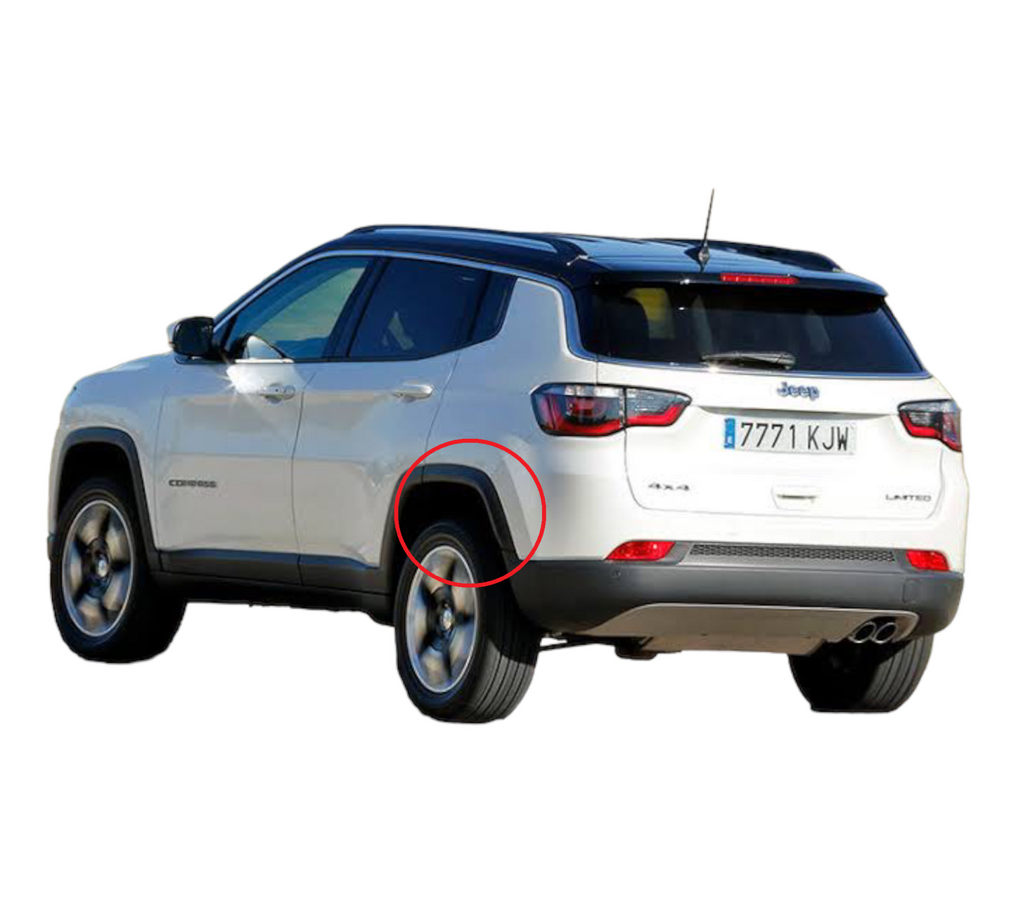 Moldura Abierta de Rueda Trasera para Jeep Compass 2017