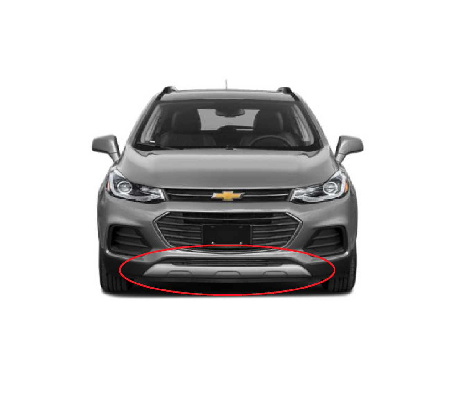 Placa de Deslizamiento Delantera plateada para Chevrolet Trax/Tracker 2017