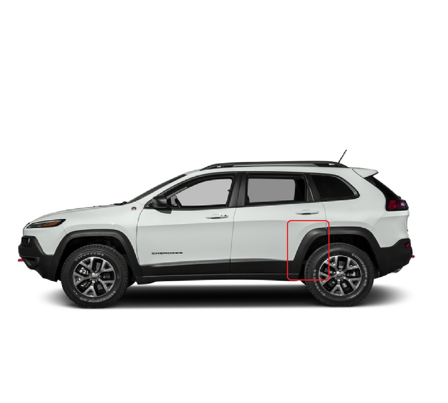 Moldura Abierta de Rueda Trasera para Jeep Cherokee 2016