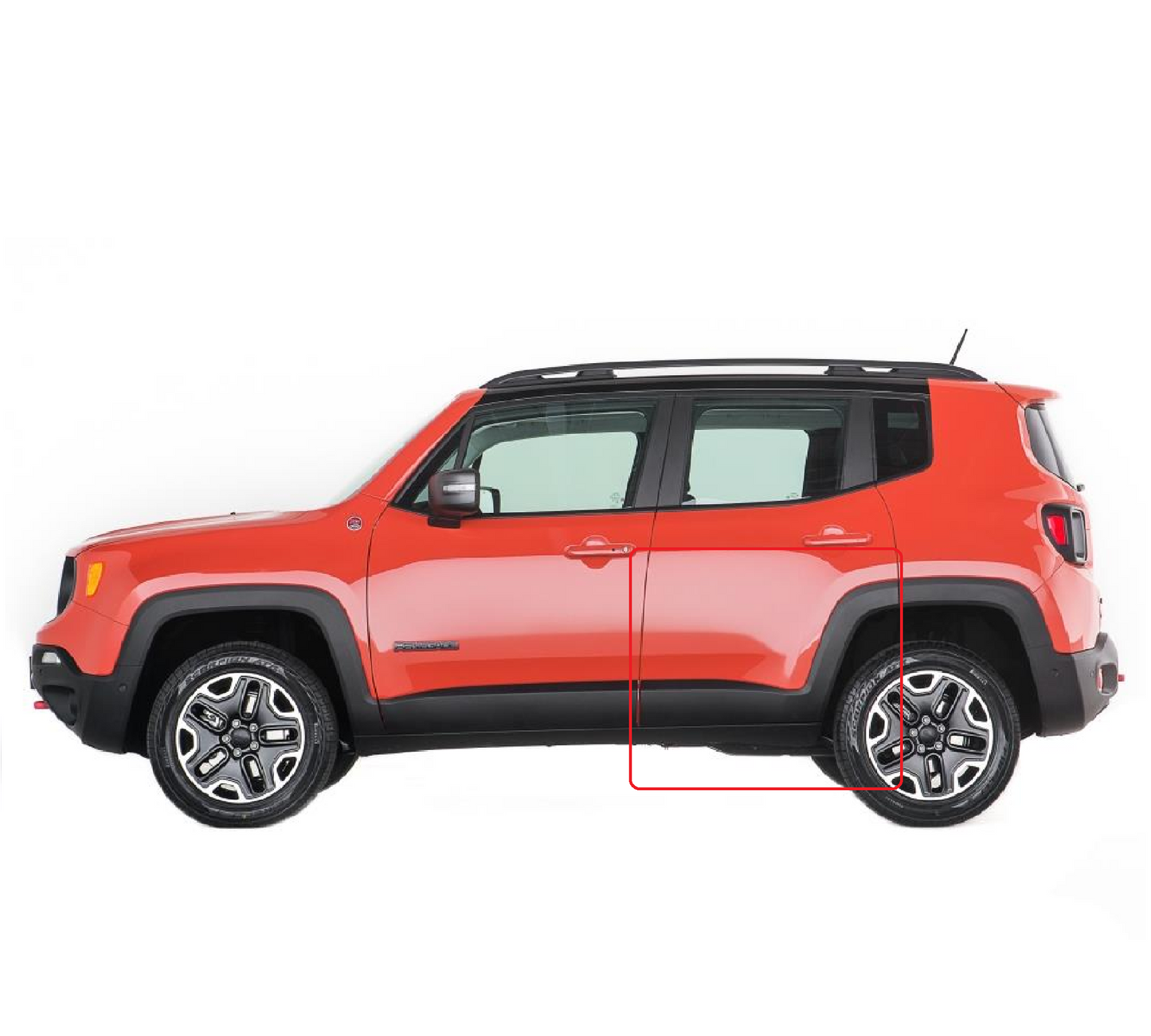 Moldura Abierta de Rueda y Puerta Trasera para Jeep Renegade 2016